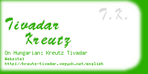 tivadar kreutz business card